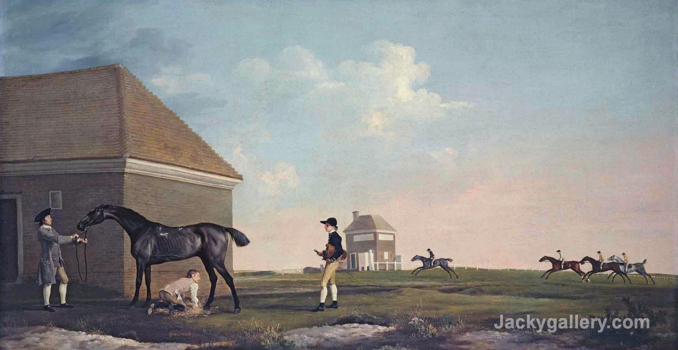 Gimcrack On Newmarket Heath, With A Trainer, A Stable Lad, And A Jockey by George Stubbs paintings reproduction
